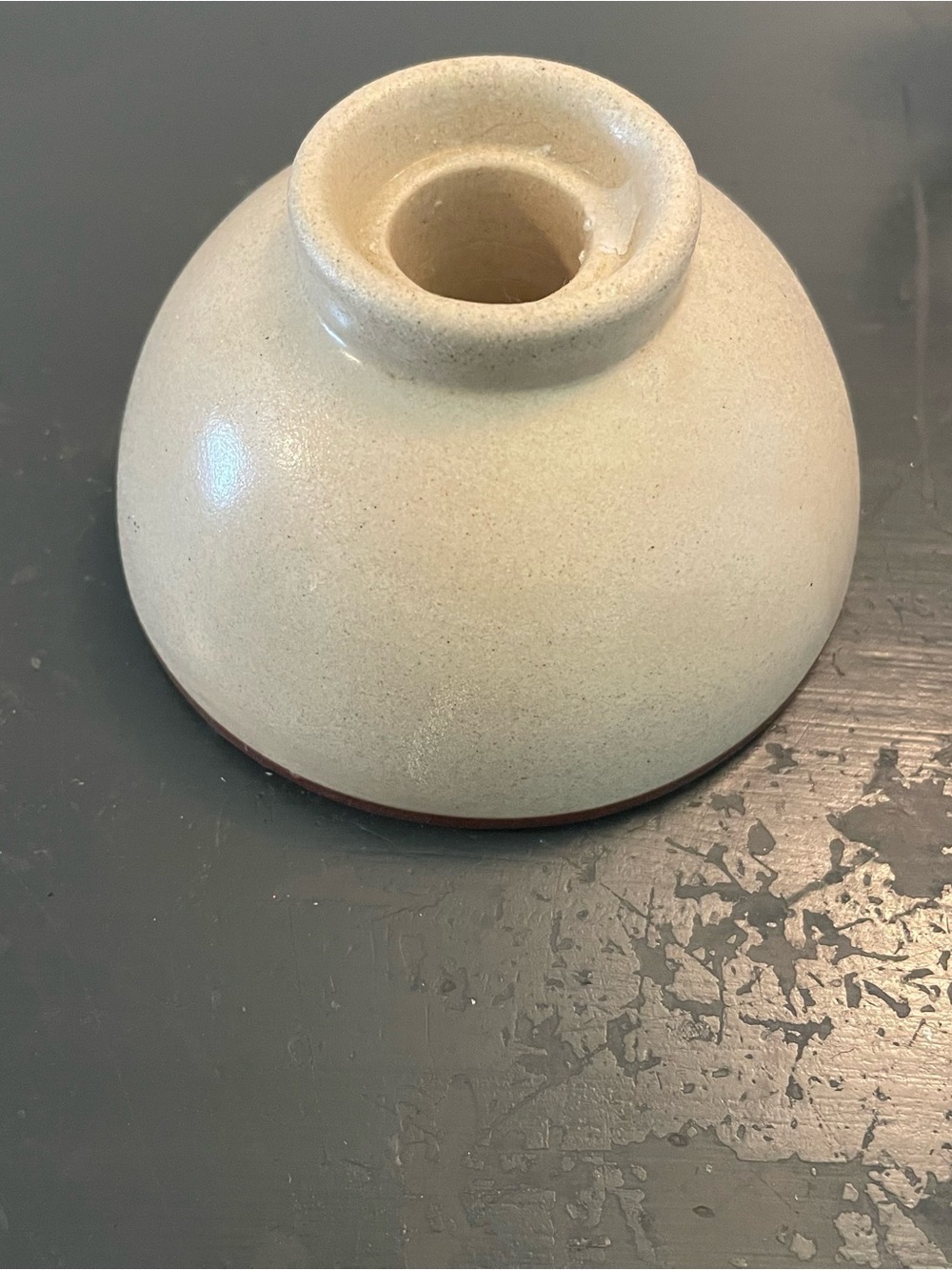Minimal Ceramic Bud Vase in Cream candle stick holder insense holder small